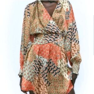 Zara~ Paisley Silk Mini Dress